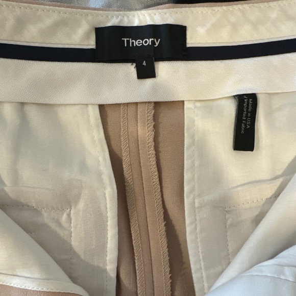 THEORY EUC City Pants Prospective Light Pink High Waist Ankle Length Taper 4 - Picture 5 of 6